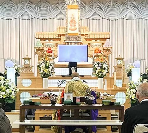  八王子市斎場での家族葬の葬儀参考イメージ